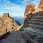 The path to Skaros Rock | Photo taken by David B