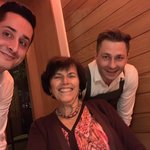 Our waiters at Hiso Franko in Kobarid, an incredible dining experience with a tasting menu of 12 courses and matched wines!! | Photo taken by Eva W