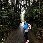 Starting our rainy hike | Photo taken by Joost S