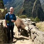 Friendly llama, Macchu Picchu | Photo taken by Janice H