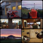 Country farm dinner (everything local and yummy) and Myvatn blessed us with 2 nights of northern lights too. Awesome endings to a magnificent 2 days. | Photo taken by Judith M