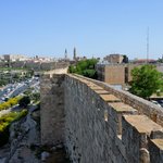 There are good views from the Ramparts Walk, where you can walk around the tops of the walls that separate Old Jerusalem from the new part of the city., which are quite modern. | Photo taken by Rich W