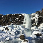 Waterfall at Thingveller National Park | Photo taken by Kristin C