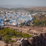 Jodhpur, "The Blue City" from the Fort (Palace) of royal family, about 1459. One of the largest forts in India | Photo taken by Jean M