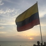 Watching the sunset in Cartagena | Photo taken by Ella W