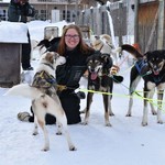 hanging out with the puppers after dog sledding | Photo taken by Cyndi P