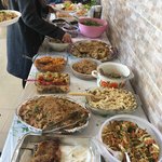 Yummy church lunch, mostly provided by the Filipino ladies. | Photo taken by Linley V