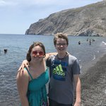 Kamari beach  | Photo taken by Heidi C