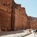 At the middle of the very long hike, we were impressed by the Street of Facades, but harangued by vendors trying to sell the same trinkets that every other vendor had along the way. And, well, maybe the 100F (38C) temperature and the 4-5 miles we had already walked had made us just a wee bit cranky. | Photo taken by Rich W