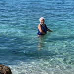 Swimming on our hike | Photo taken by Eva W