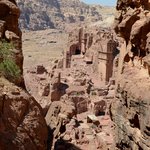 Taken on the trail up (and up and up) toward the High Place of Sacrifice,, this photo shows the Street of Facades. | Photo taken by Rich W