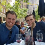 First Sangria outside La Sagrada Familia | Photo taken by Carol P