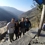 with our guide Pemba and porter sonam | Photo taken by Margaret Y