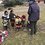 Caro donating some of the things we brought for the kids | Photo taken by Kristin M