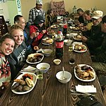 eating with 7 languages  | Photo taken by Tiffany M