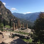 Remains of a temple, Delphi lower site | Photo taken by Vickie B