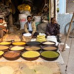 Lentil, rice, and bean venders, Jodhpur | Photo taken by Jean M