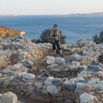 Ruth at the Prehistoric Acropolis (Panormos) | Photo taken by Tom B