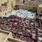 Vats of leather dye | Photo taken by Eileen S