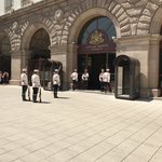 Viewing the changing of the guard. | Photo taken by Alison C