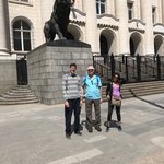 Toying Sofia with our guide, Simeon. | Photo taken by Alison C