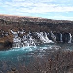 Waterfalls of Hraunfoss | Photo taken by Jodi Lynn G