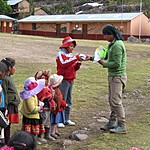Daniel donating some of the things we brought for the kids | Photo taken by Kristin M