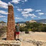 Ruth, Mt. Lycabettaus, and the Acropolis | Photo taken by Tom B