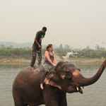 Elephant safari in Chitwan | Photo taken by Kim C