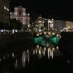 Ljubljanica River, lined with cafes and restaurants | Photo taken by Eva W