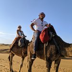 Camel Ride into Desert | Photo taken by Jordan A