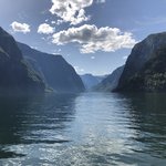 While on the electric boat in the fjords | Photo taken by Gilbert R