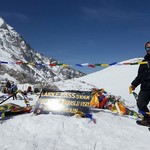 Hanging our prayer flags  | Photo taken by Kim S
