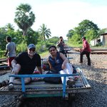  Ride on bamboo train at Battambang | Photo taken by Bharat P
