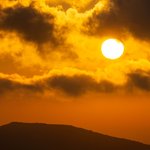 Sunset from our hotel room balcony. | Photo taken by Dave H