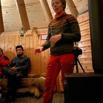 Our guide (Opel) for in our wooden teepee.   Very little lights that night but we had fun. | Photo taken by Robin W
