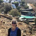 We didn't want to leave Naxos without visiting the southeast beaches, so we drove east and then south to Psili Amos bay, where we swam and practically had the beach to ourselves. It was late driving back towards home so we stopped in the main harbor area where we saw our last gorgeous sunset and said goodbye to Greece.  Yamas (cheers) to the Greek isles and Maggie and Bauer! | Photo taken by Kris M