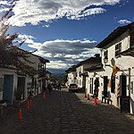 Typical street view Villa de Leyva | Photo taken by David B