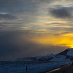 Sunset looking toward Vik | Photo taken by Grace L