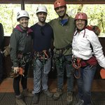 Only the finest in zip line attire for us! | Photo taken by B P