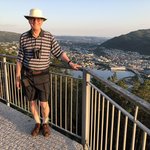 Gil with Bergen in the distance | Photo taken by Gilbert R