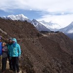 Harris Family and Everest and Ama Dablam | Photo taken by Dorine H