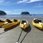 Kayaking to Isla Chora | Photo taken by Anita L