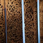 Carving from a Wood Stave Church | Photo taken by Lisa S