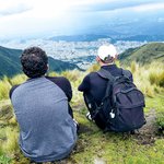 Looking out at Quito from Teleferico | Photo taken by Peter S