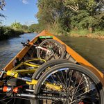 Bikes in board to cross Inle Lake | Photo taken by Gregory R