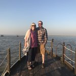 Cruising the Irrawaddy River at sunset | Photo taken by Bonnie S