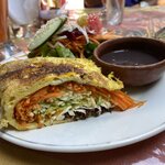 Grasshopper omelette on our gastronomic tour | Photo taken by Jazmin D