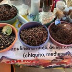 Grasshoppers at the market | Photo taken by Jazmin D
