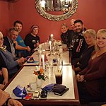 Our dinner with the family in Andalsnes. Ole Johnny, Karin, Kjell, Pol, Olsa, Rachel | Photo taken by Mark M